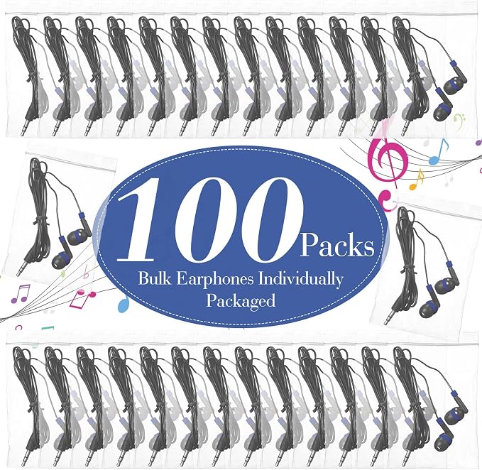 Kanayu 100 Pack Wired Earbuds Bulk - Image 2