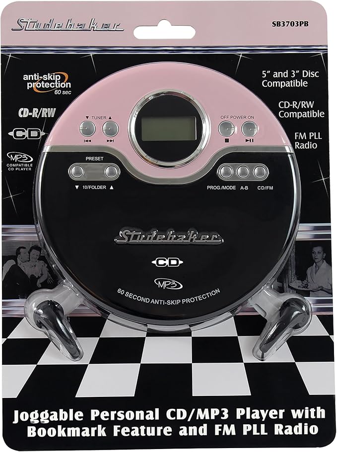 Studebaker SB3703PBB Joggable Personal CD/MP3 Player - Image 4