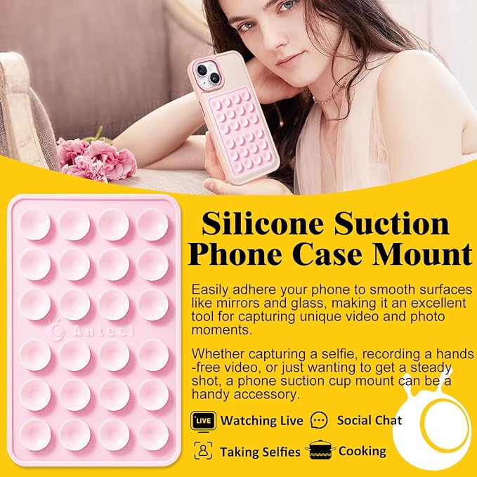 Anteel MAX Silicone Suction Phone Case Adhesive Mount, Upgraded Super Strong - Image 2