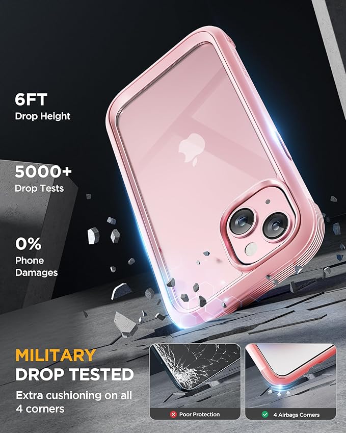 Miracase Glass Series Designed for iPhone 15 Plus Case 6.7', Full-Body Military - Image 4