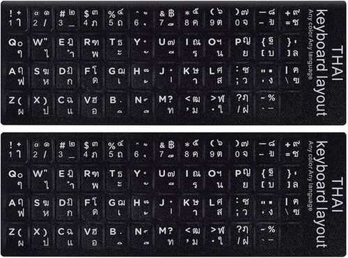 2PCS Thai-English Keyboard Letters Replacement Stickers by CaseBuy