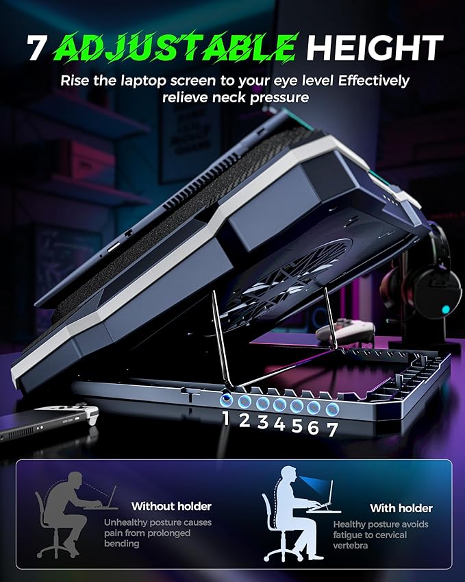 ChillCore RGB Gaming Laptop Cooling Pad - Image 5