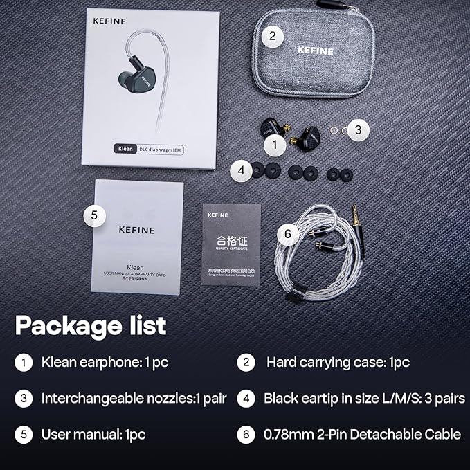 Linsoul Kefine Klean in Ear Monitor, 10mm DLC Diaphragm Dynamic Driver HiFi - Image 8