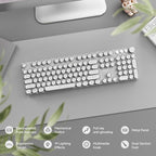 EWEADN Typewriter Style Mechanical Gaming Keyboard, Wired Mechanical Keyboards - Image 2