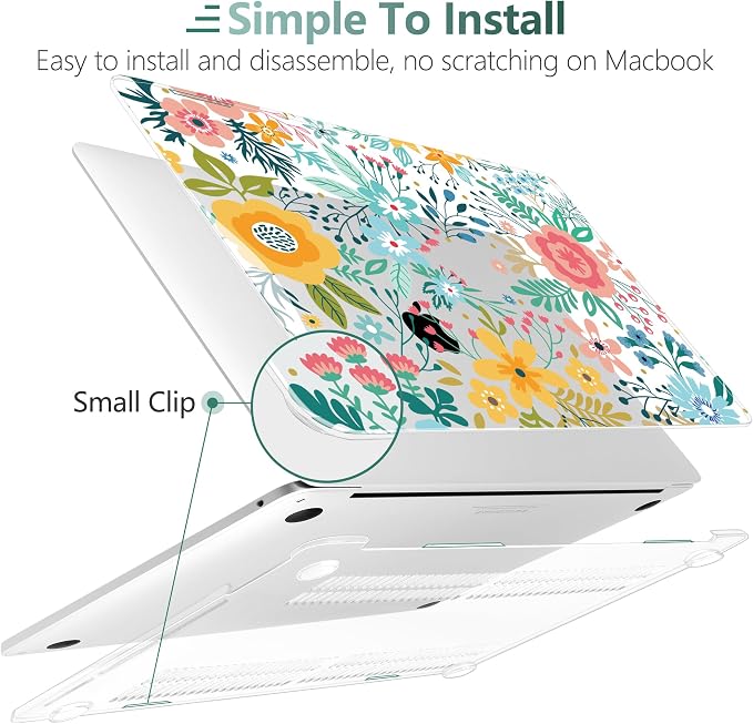 TWOLSKOO Compatible with MacBook Pro 13 inch Case 2023-2016 A2338 M2/M1 A2251 - Image 3