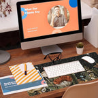 Large Gaming Mouse Pad for Desk, Cute Forest Mushroom Desk Mat, Starry Night - Image 5