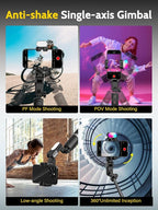 Auto Face Tracking Tripod 360 Rotation w/Stand, Selfie Stick Tripod - Image 3