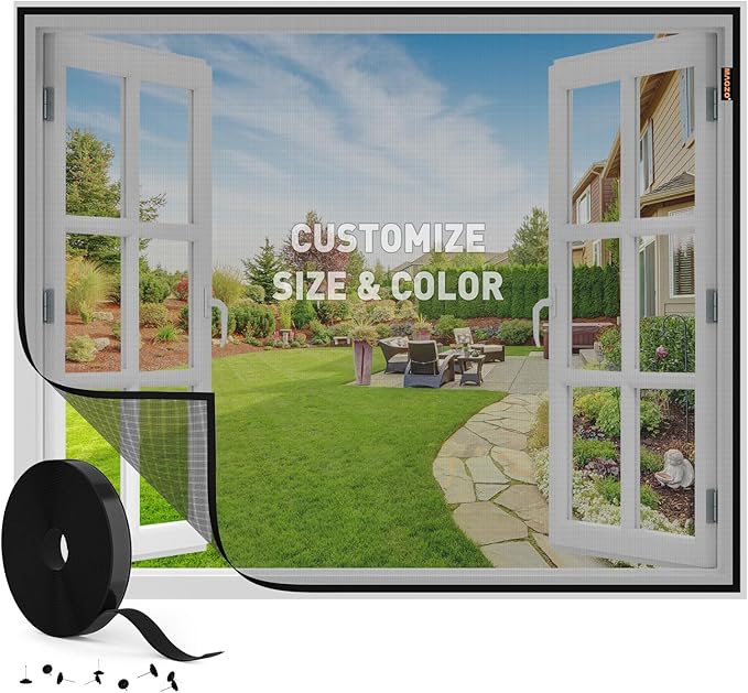 MAGZO Customized Window Screen, Screen Mesh Attachable and Detachable by MAGZO