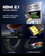 Silkland 10K 8K HDMI 2.1 Cable Certified 2-Pack 6.6FT Ultra High Speed HDMI® - Image 3