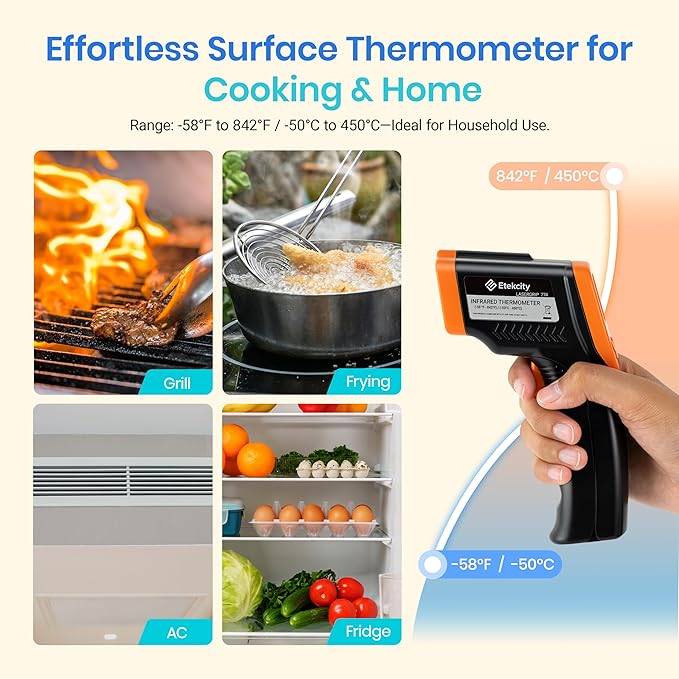 Etekcity Infrared Temperature Thermometer Gun, Laser Food Temp Gun - Image 2