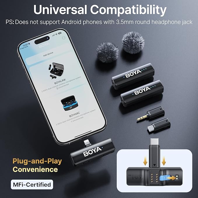 BOYA BOYALINK 2 A2 Wireless Lavalier Microphone - Image 3