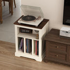 Farmhouse Record Player Stand, 3 Tier End Table, Turntable Stand - Image 4