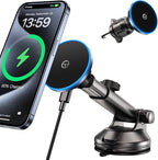 for MagSafe Car Mount Charger Dash/Windshield/Vent Wireless Car Charger with by GuMosh