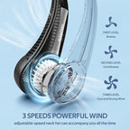 Portable Neck Fan, Hands Free Bladeless, 360° Cooling Personal Fan, Wearable - Image 3