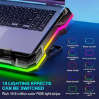 MOOJAY Laptop Cooling Pad Powerful Turbo Fan RGB Gaming Notebook Cooler - Image 3