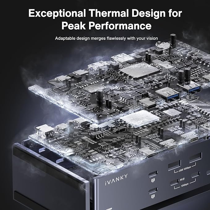 iVANKY FusionDock Max 1 Dual Thunderbolt 4 Chips, 20-in-1 Quad 6K@60Hz Monitor - Image 6
