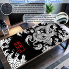 Black and White Mouse Pad Extra Large Gaming Mousepad XL Dragon Desk Mats - Image 3