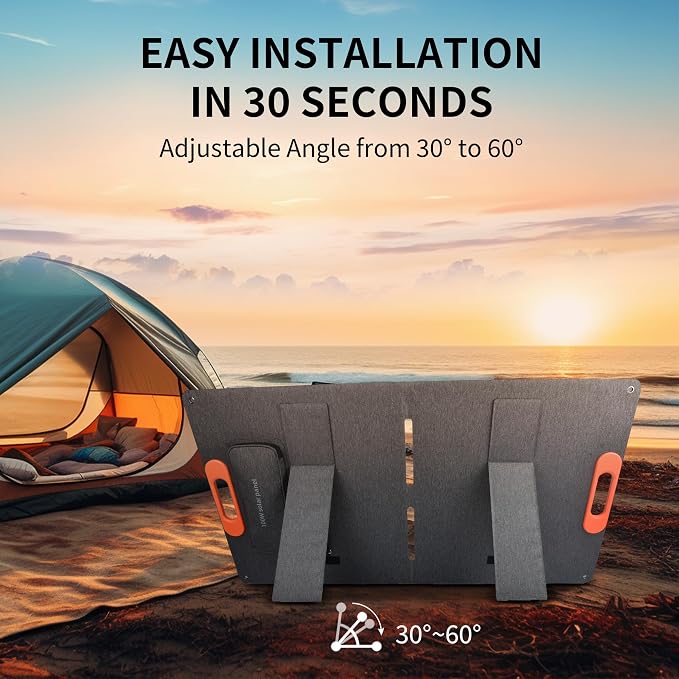 100W Portable Solar Panel for Power Station Generator, 100 Watt Foldable Solar - Image 7
