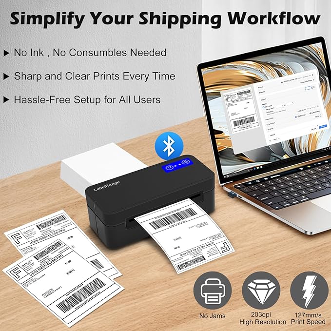 Bluetooth Thermal Label Printer - Image 3