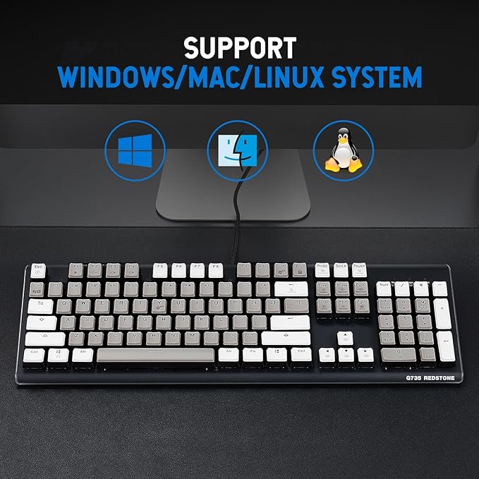 Hexgears GK735 Wired Full Size Mechanical Keyboard, Aluminum Housing Built - Image 7