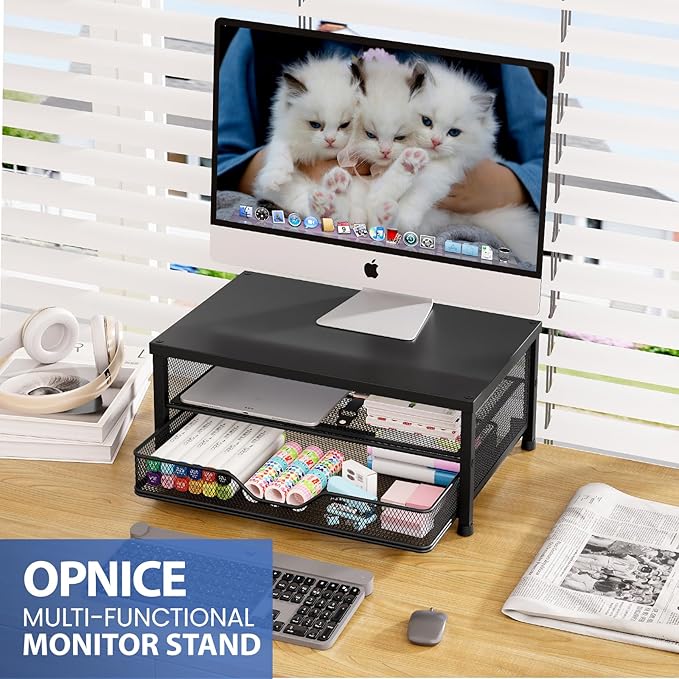 Desk Organizers and Accessories, 2-Tier Computer Monitor Stand Riser - Image 5