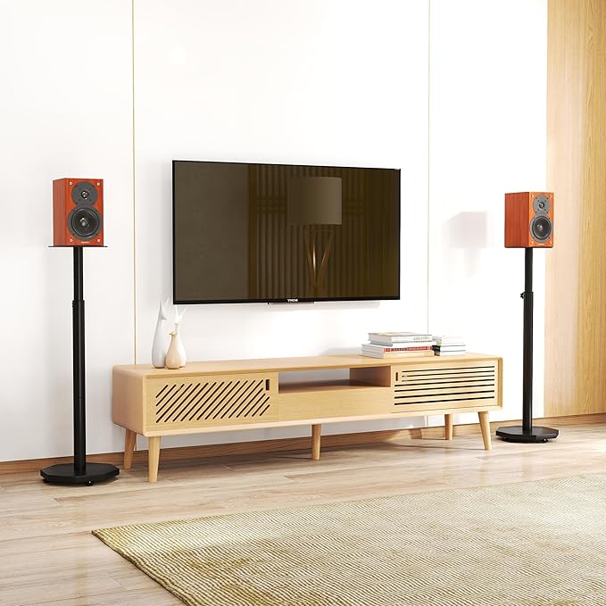 Universal Floor Speaker Stands Pair, Surround Sound Bookshelf Speaker Stands - Image 8