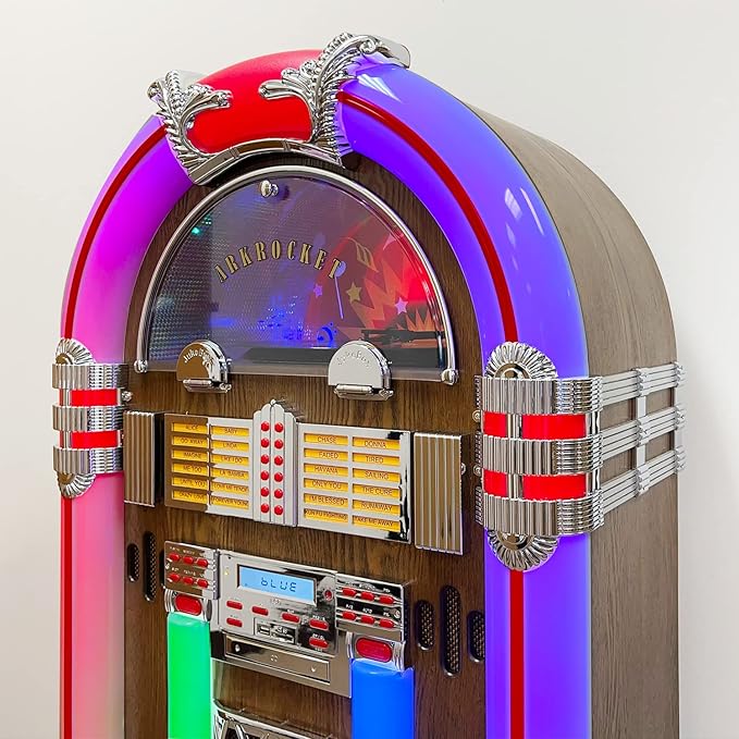 Arkrocket Saturn V Full Size Jukebox Vinyl Record Player Bluetooth USB SD CD - Image 5