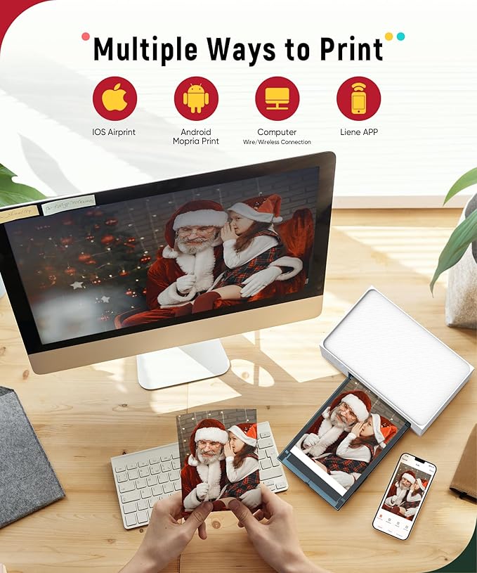 Liene M100 4x6'' Photo Printer Bundle, Wi-Fi Picture Printer - Image 6
