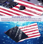 American Flag XXL Extended Mouse Pad, Patriot Large Laptop Pad, Waterproof - Image 6