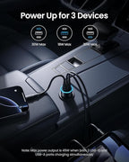 PISEN 60W 3-Port USB C Car Charger - Image 3
