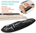 2-in-1 Ergonomic Set, Wave Rise Keyboard Wrist Rest and Massage Bulge Slope - Image 2