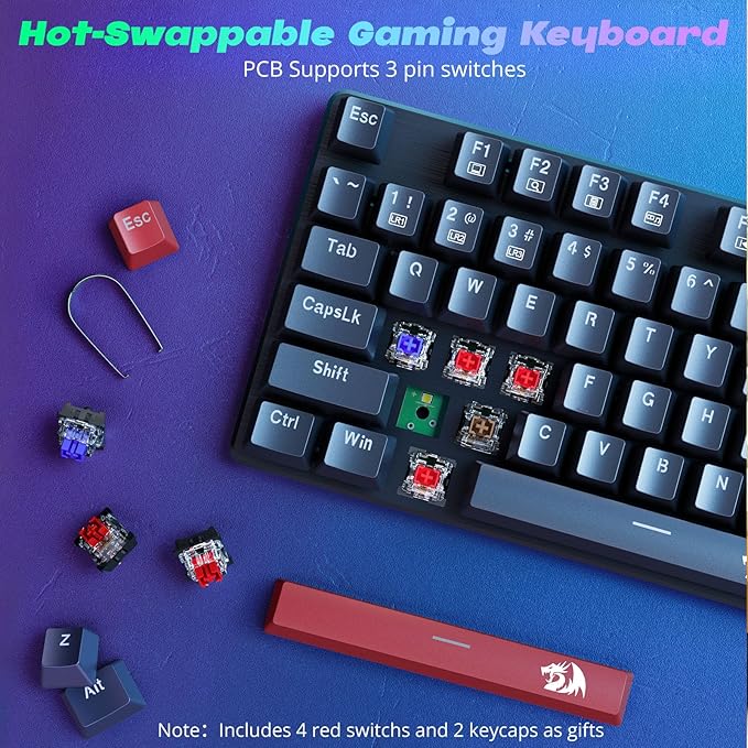 Redragon Mechanical Gaming Keyboard Wired, 11 Programmable Backlit Modes - Image 5