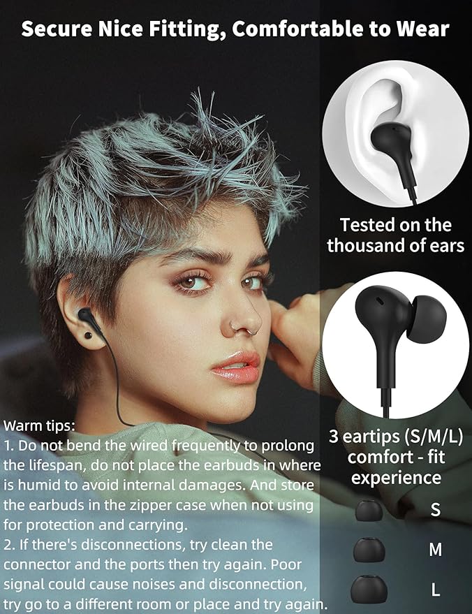 USB C Headphone for Samsung S26 S25 FE S24 A16 A17 Wired Earbuds Magnetic - Image 4