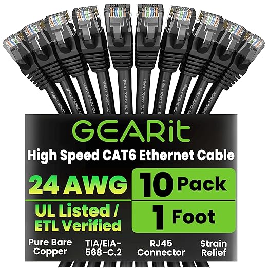 GearIT Cat 6 Ethernet Cable Pack by GEARit