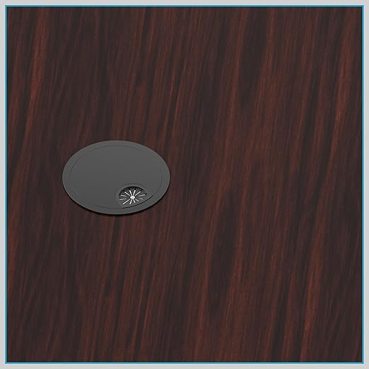 2 Pack Desk Grommet 3-1/8 Inch 80mm, Zinc Alloy Computer Desk Wire Hole Cover - Image 5