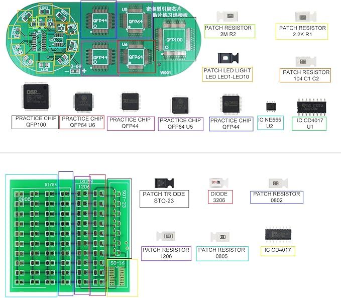 Soldering Practice Kit 5in1 DIY Music Spectrum Senior SMD Two-sided SMT - Image 3