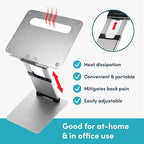 Lifelong Laptop Stand for Desk, Ergonomic Sit to Stand Premium Aluminum Laptop - Image 4