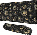 Gaming Desk Pad Large Extra Length Clouds, Moon and Sun Mouse Pad Keyboard by Unknown