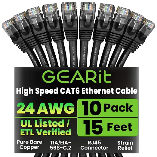 GEARit Cat 6 Ethernet Cable Pack by GEARit