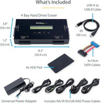StarTech.com 4 Bay SSD/HDD Hard Drive Eraser, 2.5/3.5" SATA, Hostless - Image 6
