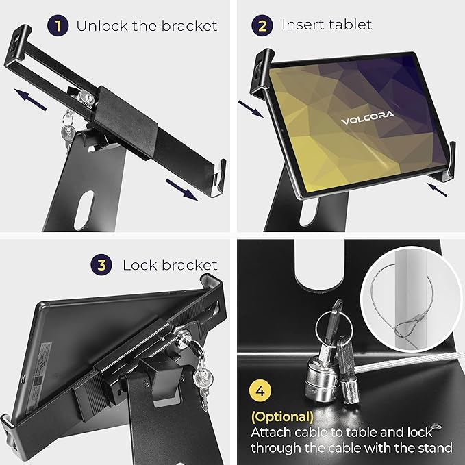Volcora Anti-Theft Tablet Stand iPad Security Holder - Image 5