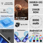 2025 Tablet, Android 14 Tablets 10 inch - Image 2