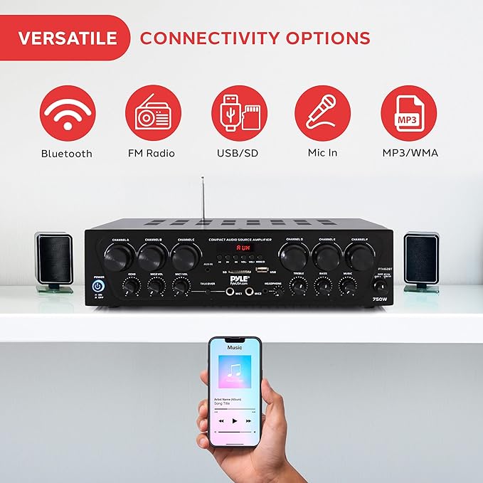 Pyle Wireless Bluetooth Karaoke Amplifier - Image 4