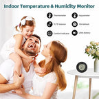Mini Hygrometer Indoor/Outdoor Humidity Meter Hygrometer Thermometers 4 Pack - Image 3