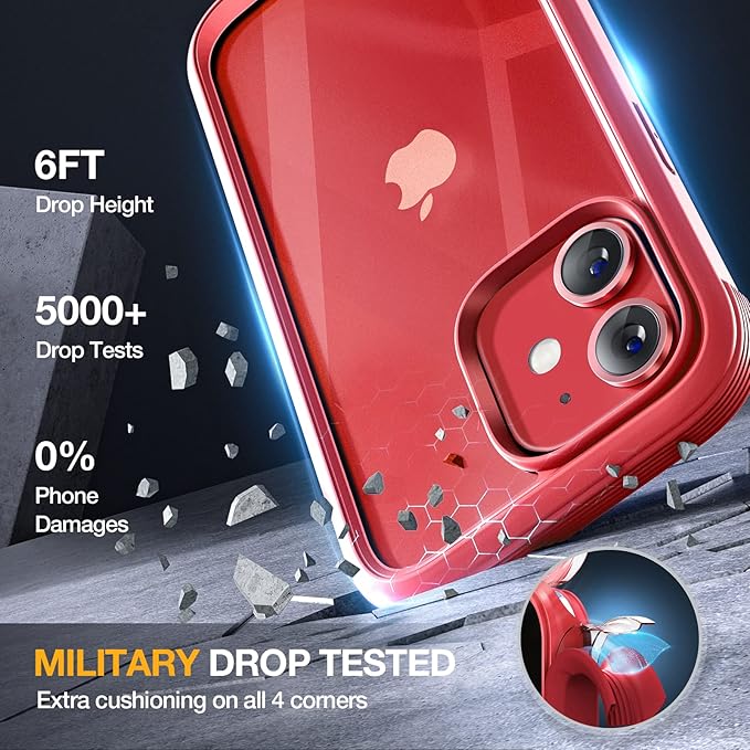 Miracase Glass Series for iPhone 12/12 Pro Case 6.1 inch, Upgraded Full-Body - Image 4
