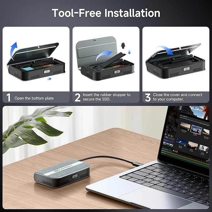 Cable Matters 40Gbps Portable USB4 / Thunderbolt 4 SSD Enclosure - Image 5