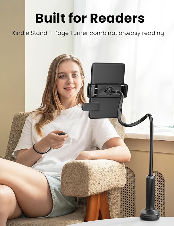 Gooseneck Kindle Holder with Remote Page Turner - Image 2
