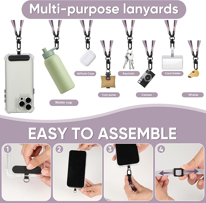 Cell Phone Strap Adjustable Wrist Strap Crossbody Cellphone Holder Extra Long - Image 6