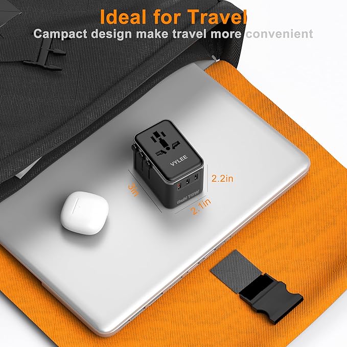 VYLEE 70W GaN International Travel Adapter, Universal Power Adapter - Image 4