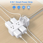Power Strip Surge Protector, 5Ft Flat Plug Extension Cord - Image 2